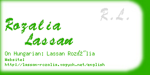 rozalia lassan business card